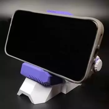 Подставка для телефона Yousheng, напечатанная на 3D-принтере, полукруглый держатель для телефона в форме елочки, универсальная подставка для телефона с регулируемым углом наклона для использования дома, на открытом воздухе белый/синий