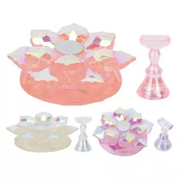 Подставка для типсов, магнитный держатель для демонстрации практики маникюра с накладными типсами Pink