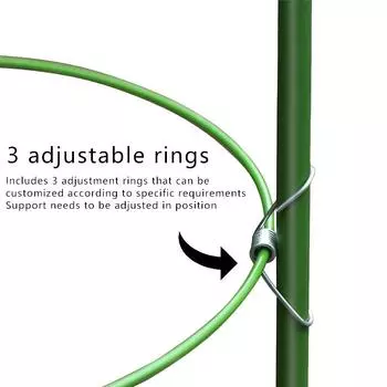 Подставка для томатного растения с регулируемым кольцом, деформируемый кронштейн для растений, вьющиеся овощи, цветы, колья, подставка для лозы