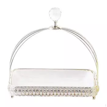 Подставка для торта металлическая многоярусная сервировочная тарелка для празднования дня рождения ребенка 1 слой