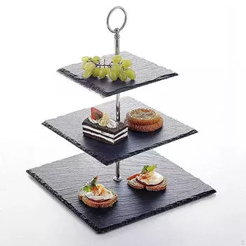 Подставка для торта на 3 яруса, подставка для десертов, поднос для кексов, Square S