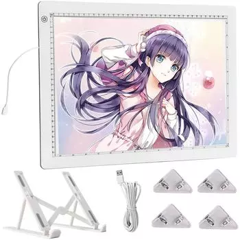 Подставка для трассировки A3, светодиодный световой короб высокой яркости 8000 люкс, 3 регулируемых источника питания для освещения, тонкий и легкий, идеально подходит для уровней/плавного подключения Type-C