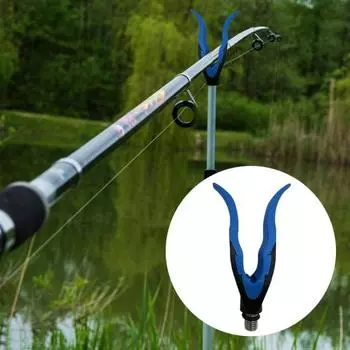 Подставка для удилища для ловли карпа, противоскользящая, TPR, V-образная, портативная, легкая, 45359, нить