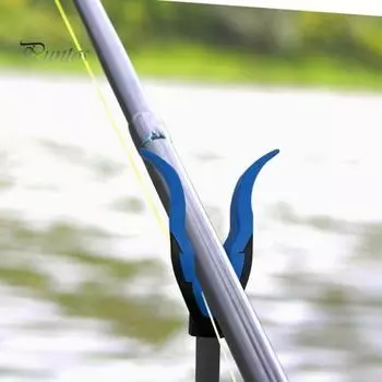 Подставка для удочки для ловли карпа, противоскользящая, с V-образной головкой, портативная, легкая, с резьбой 3/8 дюйма, держатель для удочки для морской рыбалки, кронштейн для головы, рыболовные принадлежности синий