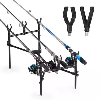 Подставка для удочки. Головка для удочки. Задняя рукоятка. Держатель для удочки с V-образной головкой. 01 чёрный