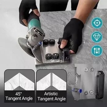 Подставка для угловой шлифовальной машины для резки плитки под углом 45° Инструмент для снятия фаски с плитки под углом 45° для резки плитки, керамического камня