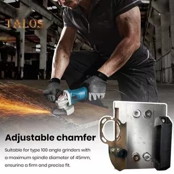 Подставка для угловой шлифовальной машины. Кронштейн для инструмента для снятия фаски с плитки под углом 45 градусов. Прочная несущая способность. Повышенная устойчивость. Угловой режущий инструмент. Насадка для шлифовальной машины. 1pc