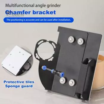 Подставка для угловой шлифовальной машины, устойчивая к коррозии, устойчивая к ржавчине, режущий инструмент для снятия фаски под углом 45 градусов, подставка для артефакта угловой шлифовальной машины типа 100 чёрный
