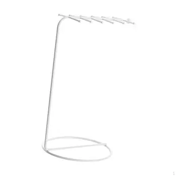 Подставка для украшений с 12 крючками для брелоков и браслетов белый