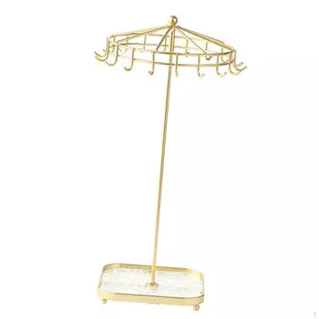 Подставка для украшений с местом для хранения ожерелий и сережек чёрный