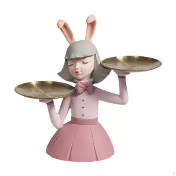 Подставка для украшений в виде женской фигурки для домашнего декора розовый