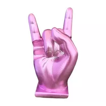 Подставка для украшений в виде жеста, многофункциональный держатель для ручек в виде барабанных палочек, полимерная скала, музыкальный аксессуар, декор с рок-н-ролльным настроением фиолетовый