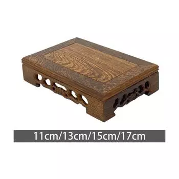 Подставка для украшения, подставка для аквариума, практичный держатель для цветочного горшка, деревянная подставка для кашпо для чайного домика, сада, патио, офиса, двора 11cmx5cmx3.8cm