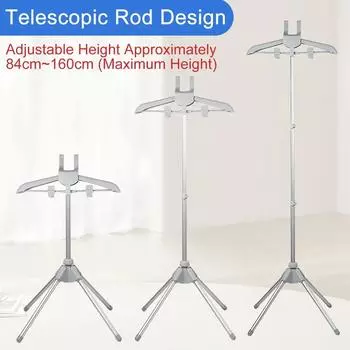 Подставка для утюга с паровым агрегатом и гладильной доской, ручная стойка для отпаривателя одежды, высокая регулируемая вешалка для гладильной машины серый