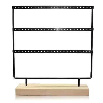 Подставка для ювелирных изделий, 3 слоя, элегантный стиль, компактная, большая емкость, материал железа, декоративная, практичная