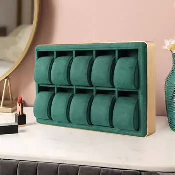 Подставка для ювелирных изделий, большой держатель для часов, многоцелевая пластина с 10 ячейками серый