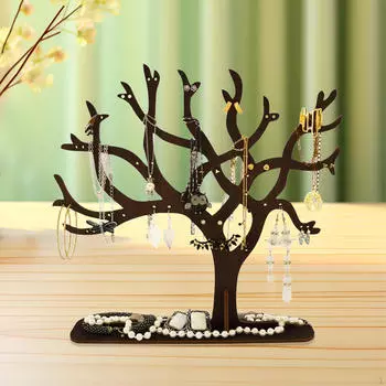 Подставка для ювелирных изделий, дерево, органайзер для ожерелий, держатель для сережек, вешалка