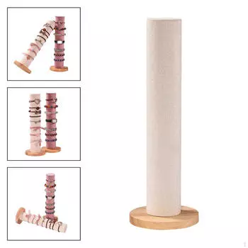 Подставка для ювелирных изделий, держатель для браслета, полка для рукоделия, стеллаж для хранения резинок для волос, органайзер Tower бежевый