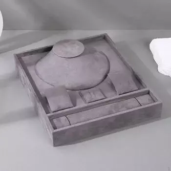 Подставка для ювелирных изделий, держатель для подноса, ожерелья, серег, колец, браслета Beige White