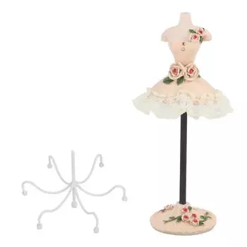 Подставка для ювелирных изделий, держатель для сережек, ожерелий, держатель для кукол из полирезины с вращающимся механизмом