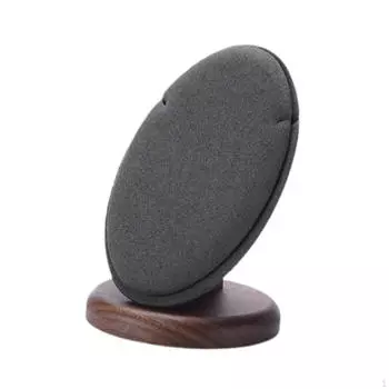 Подставка для ювелирных изделий и ожерелий с деревянной основой для выставок ожерелий темно-серого