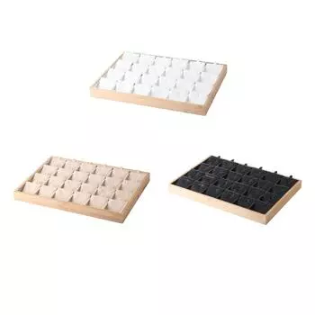 Подставка для ювелирных изделий из бамбука и дерева для витрины подвесного ожерелья белого цвета белый