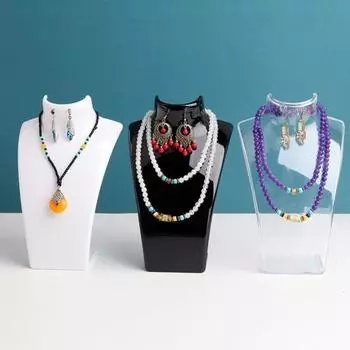 Подставка для ювелирных изделий Выставочный манекен для ожерелий Подставка для ювелирных изделий Цепочка Дисплей для рук Модель Опора Серьги белый