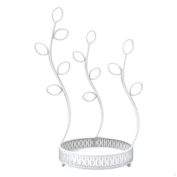 Подставка для ювелирных изделий, вешалка для сережек, органайзер, стойка для хранения аксессуаров для волос белый