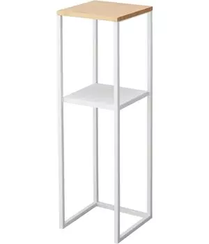 Подставка для увлажнителя Yamazaki Jitsugyo 5983, белая, Ш25XГ25XВ80 см, вертикальный держатель для аксессуаров, подставка для растений, прибл. белый