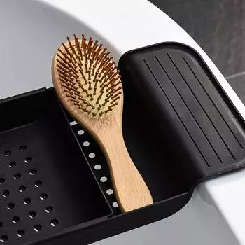 Подставка для ванны, регулируемый органайзер для ванны, органайзер для ванны и держатель для бокала вина, мыльницы, места для книг и слот для телефона для ванной комнаты белый