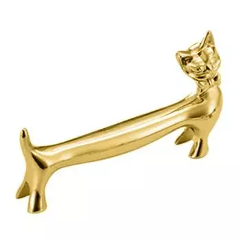 Подставка для вилки Yousheng, прочная, легко моющаяся, с рисунком кошки, декоративная, противоскользящая, из цинкового сплава, пригодная для мытья в посудомоечной машине, держатель для палочек для еды для обеденного стола серебряный