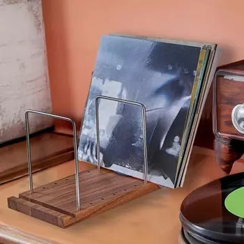 Подставка для виниловых пластинок, практичная деревянная подставка для хранения альбомов, настольный декор для дома, простая сборка