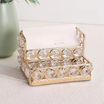 Подставка для визиток для офиса и конференц-зала золотой