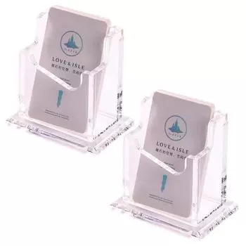 Подставка для визиток HAMILO, акриловый держатель для карт, прозрачный, вертикальный, набор из 2 шт.