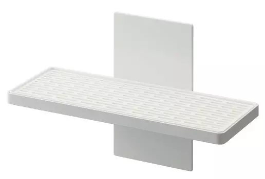 Подставка для воды Yamazaki Jitsugyo с магнитным стеклом, белая, высота 20 см. Включает поддон для воды. Можно разобрать и помыть. Легко устанавливается. 5997