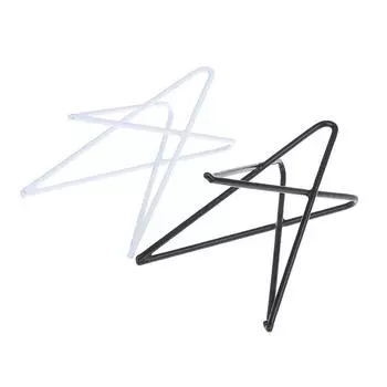 Подставка для воздушных растений, металлическая подставка для цветочного горшка, геометрический железный держатель для тилландсии чёрный