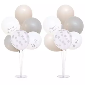 Подставка для воздушных шаров La Kissa, украшение на день рождения, держатель для воздушных шаров тускло-цветного цвета, украшение для пола, набор из 2 мальчиков и девочек (День рождения (2 единицы),