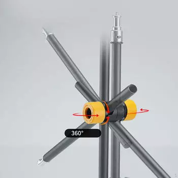 Подставка для вспышки DSLR, центральная ручка, адаптер, многофункциональный зажим с поперечным рычагом жёлтый