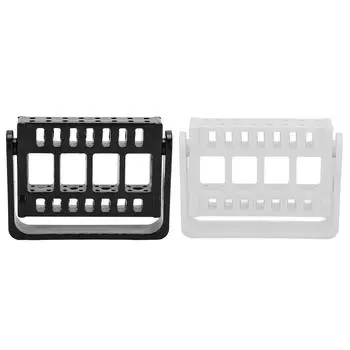 Подставка для выставки инструментов для нейл-арта, 16 отверстий, органайзер для демонстрации инструментов для нейл-арта, стойка для маникюрного салона Black