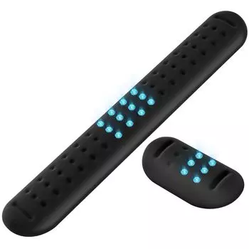 Подставка для запястья CreGear Wrist Mouse Keyboard, эргономичная подставка для запястья с эффектом памяти, уменьшает мягкую черную подставку, и набор из 2 предметов, дизайн, подставка, дышащая, подушка, чёрный