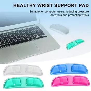 Подставка для запястья из смолы Эргономичный держатель для поддержки запястья мыши для облегчения боли Нескользящая супермягкая подушка для подставки для рук с отскоком для офисного компьютера прозрачный