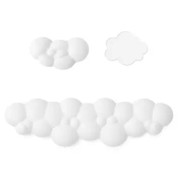 Подставка для запястья клавиатуры и мыши, набор подставок для запястья, подлокотник, подставка для рук, компьютерная подушка, подставка для рук, подушка для снятия стресса с массажным отверстием для запястья белый