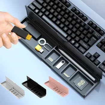 Подставка для запястья клавиатуры Подставка для руки с разделителем для хранения Пена с эффектом памяти Эргономичная Мягкая Форма Удобная белый