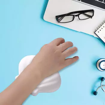 Подставка для запястья мыши, Эргономичные аксессуары, Нескользящая основа, Компьютерная поддержка для белый