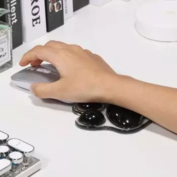 Подставка для запястья в форме кошачьей лапки Прозрачная подставка для клавиатуры Держатель для клавиатуры Главная розовый