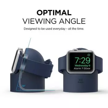 Подставка для зарядки Apple Watch Ultra 2/1 49 мм 38 мм 42 мм 44 мм 40 мм 41 мм 45 мм Прочный силиконовый держатель для iWatch Series 9 8 7 6 5 4 3 2 1 SE 1 белый