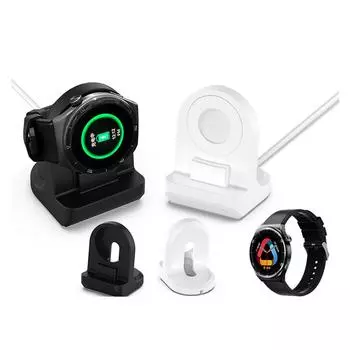 Подставка для зарядки часов, силиконовая подставка, зарядное устройство с интегрированным гнездом для управления кабелем чёрный