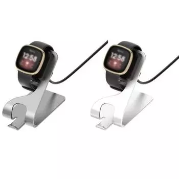 Подставка для зарядки смарт-часов с устойчивой базой, защитой от короткого замыкания и перенапряжения, нескользящей конструкцией, широкой совместимостью, зарядное устройство для Google Pixel Watch 3 серебряный