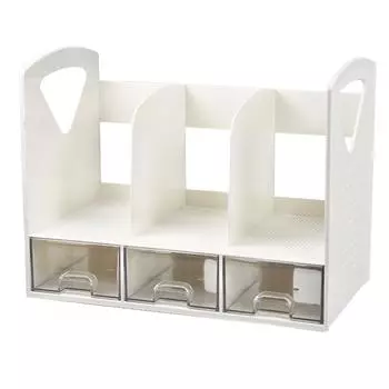 Подставка для журналов, держатель для книг, настольная полка для книг из АБС-пластика с ящиком для спальни и офиса