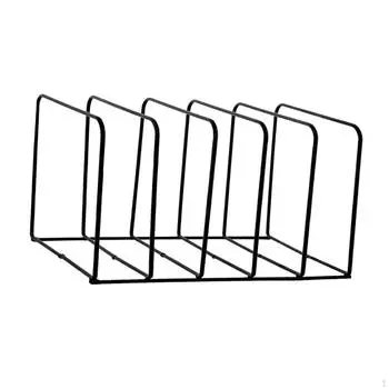 Подставка для журналов на 5 слотов, квадратная папка для файлов, газета, офисный органайзер чёрный